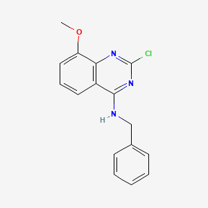 molecular formula C16H14ClN3O B2608789 N-benzyl-2-chloro-8-methoxyquinazolin-4-amine CAS No. 124309-70-2