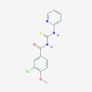 3-chloro-4-methoxy-N-(pyridin-2-ylcarbamothioyl)benzamide