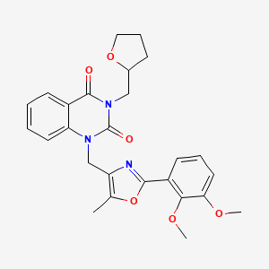 molecular formula C26H27N3O6 B2608804 1-((2-(2,3-二甲氧基苯基)-5-甲基噁唑-4-基)甲基)-3-((四氢呋喃-2-基)甲基)喹唑啉-2,4(1H,3H)-二酮 CAS No. 1019152-55-6