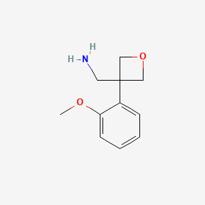 molecular formula C11H15NO2 B2608805 [3-(2-Methoxyphenyl)oxetan-3-yl]methanamine CAS No. 1516599-98-6