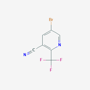 molecular formula C7H2BrF3N2 B2608806 5-Bromo-2-(trifluoromethyl)nicotinonitrile CAS No. 1245914-98-0