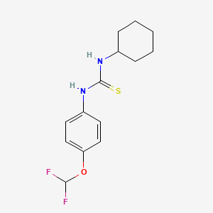 molecular formula C14H18F2N2OS B2608809 1-Cyclohexyl-3-[4-(difluoromethoxy)phenyl]thiourea CAS No. 398995-71-6