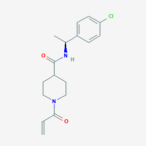 molecular formula C17H21ClN2O2 B2608813 N-[(1S)-1-(4-Chlorophenyl)ethyl]-1-prop-2-enoylpiperidine-4-carboxamide CAS No. 2361588-75-0