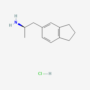 molecular formula C12H18ClN B2608858 (2R)-1-(2,3-二氢-1H-茚-5-基)丙烷-2-胺；盐酸盐 CAS No. 2305184-97-6