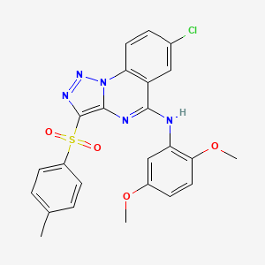 molecular formula C24H20ClN5O4S B2608891 7-氯-N-(2,5-二甲氧基苯基)-3-甲苯磺酰基-[1,2,3]三唑并[1,5-a]喹唑啉-5-胺 CAS No. 893788-65-3