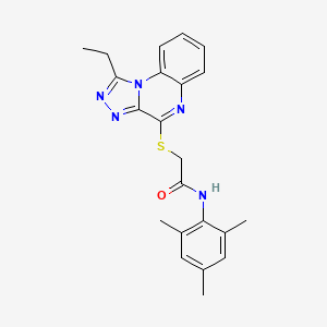 molecular formula C22H23N5OS B2608901 2-((1-乙基-[1,2,4]三唑并[4,3-a]喹喔啉-4-基)硫代)-N-间甲苯酰胺 CAS No. 1359010-23-3
