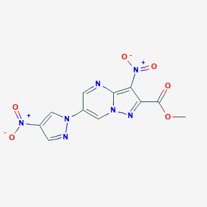 methyl 3-nitro-6-{4-nitro-1H-pyrazol-1-yl}pyrazolo[1,5-a]pyrimidine-2-carboxylate