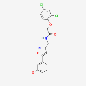 molecular formula C19H16Cl2N2O4 B2608938 2-(2,4-dichlorophenoxy)-N-((5-(3-methoxyphenyl)isoxazol-3-yl)methyl)acetamide CAS No. 952968-51-3