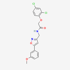 molecular formula C19H16Cl2N2O4 B2608938 2-(2,4-二氯苯氧基)-N-((5-(3-甲氧基苯基)异恶唑-3-基)甲基)乙酰胺 CAS No. 952968-51-3