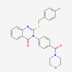 2-{[(4-methylphenyl)methyl]sulfanyl}-3-[4-(morpholine-4-carbonyl)phenyl]-3,4-dihydroquinazolin-4-one