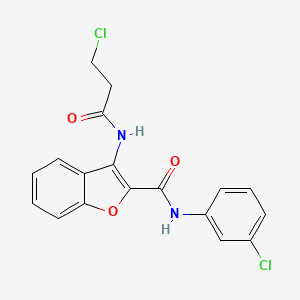 N-(3-chlorophenyl)-3-(3-chloropropanamido)-1-benzofuran-2-carboxamide