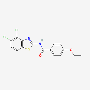 molecular formula C16H12Cl2N2O2S B2608949 N-(4,5-二氯-1,3-苯并噻唑-2-基)-4-乙氧基苯甲酰胺 CAS No. 912770-83-3