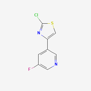 molecular formula C8H4ClFN2S B2608950 2-Chloro-4-(5-fluoropyridin-3-yl)-1,3-thiazole CAS No. 1702725-14-1