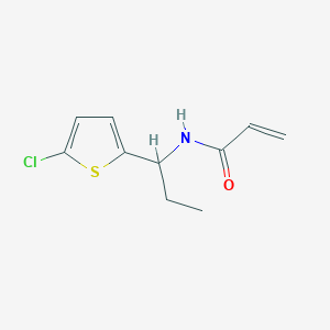 molecular formula C10H12ClNOS B2608953 N-[1-(5-Chlorothiophen-2-yl)propyl]prop-2-enamide CAS No. 2411277-10-4
