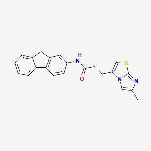 molecular formula C22H19N3OS B2608954 N-(9H-芴-2-基)-3-(6-甲基咪唑并[2,1-b]噻唑-3-基)丙酰胺 CAS No. 1251685-22-9