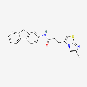 molecular formula C22H19N3OS B2608954 N-(9H-fluoren-2-yl)-3-(6-methylimidazo[2,1-b]thiazol-3-yl)propanamide CAS No. 1251685-22-9