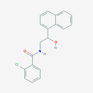 molecular formula C19H16ClNO2 B2608966 2-chloro-N-(2-hydroxy-2-(naphthalen-1-yl)ethyl)benzamide CAS No. 1351653-79-6