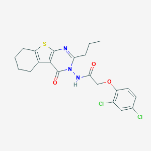 2-(2,4-dichlorophenoxy)-N-(4-oxo-2-propyl-5,6,7,8-tetrahydro-[1]benzothiolo[2,3-d]pyrimidin-3-yl)acetamide