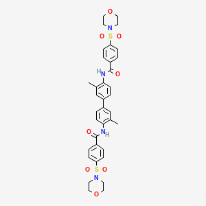 molecular formula C36H38N4O8S2 B2608978 N-[2-甲基-4-[3-甲基-4-[(4-吗啉-4-磺酰基苯甲酰)氨基]苯基]苯基]-4-吗啉-4-磺酰基苯甲酰胺 CAS No. 325978-80-1