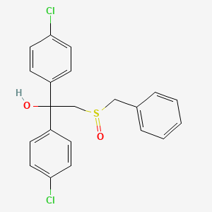 B2608985 2-(Benzylsulfinyl)-1,1-bis(4-chlorophenyl)-1-ethanol CAS No. 252026-74-7