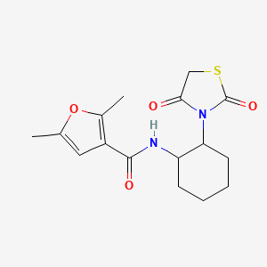 N-(2-(2,4-dioxothiazolidin-3-yl)cyclohexyl)-2,5-dimethylfuran-3-carboxamide