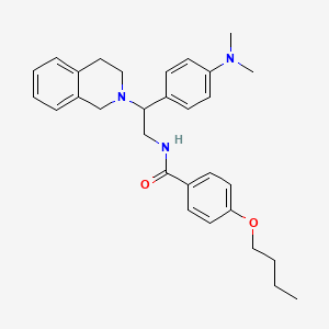 4-butoxy-N-(2-(3,4-dihydroisoquinolin-2(1H)-yl)-2-(4-(dimethylamino)phenyl)ethyl)benzamide