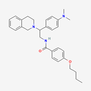 4-butoxy-N-{2-[4-(dimethylamino)phenyl]-2-(1,2,3,4-tetrahydroisoquinolin-2-yl)ethyl}benzamide