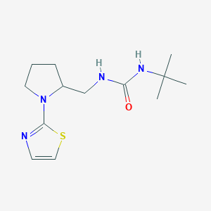 1-(Tert-butyl)-3-((1-(thiazol-2-yl)pyrrolidin-2-yl)methyl)urea