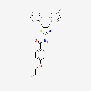 4-butoxy-N-[4-(4-methylphenyl)-5-phenyl-1,3-thiazol-2-yl]benzamide