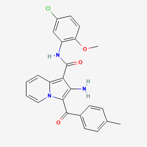 2-amino-N-(5-chloro-2-methoxyphenyl)-3-(4-methylbenzoyl)indolizine-1-carboxamide