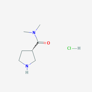 molecular formula C7H15ClN2O B2609029 (S)-N,N-Dimethyl-3-pyrrolidinecarboxamide hydrochloride CAS No. 1315593-37-3