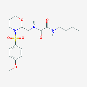 N1-butyl-N2-((3-((4-methoxyphenyl)sulfonyl)-1,3-oxazinan-2-yl)methyl)oxalamide