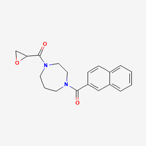 molecular formula C19H20N2O3 B2609039 [4-(Naphthalene-2-carbonyl)-1,4-diazepan-1-yl]-(oxiran-2-yl)methanone CAS No. 2411194-46-0