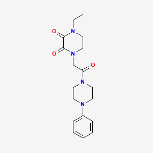 1-Ethyl-4-(2-oxo-2-(4-phenylpiperazin-1-yl)ethyl)piperazine-2,3-dione