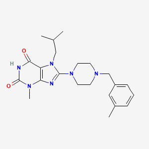 7-isobutyl-3-methyl-8-(4-(3-methylbenzyl)piperazin-1-yl)-1H-purine-2,6(3H,7H)-dione