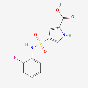 4-[(2-fluorophenyl)sulfamoyl]-1H-pyrrole-2-carboxylic acid