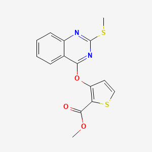 Methyl 3-{[2-(methylsulfanyl)-4-quinazolinyl]oxy}-2-thiophenecarboxylate