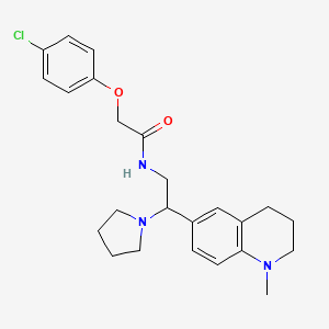 2-(4-chlorophenoxy)-N-(2-(1-methyl-1,2,3,4-tetrahydroquinolin-6-yl)-2-(pyrrolidin-1-yl)ethyl)acetamide