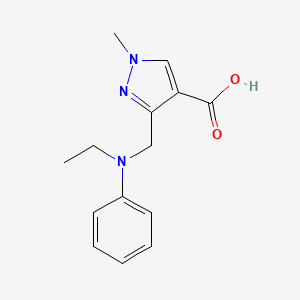 3-[(N-Ethylanilino)methyl]-1-methylpyrazole-4-carboxylic acid