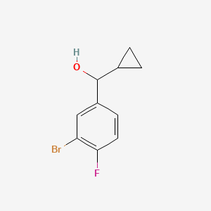 molecular formula C10H10BrFO B2609083 (3-溴-4-氟苯基)(环丙基)甲醇 CAS No. 929884-48-0