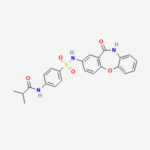 N-(4-(N-(11-oxo-10,11-dihydrodibenzo[b,f][1,4]oxazepin-2-yl)sulfamoyl)phenyl)isobutyramide