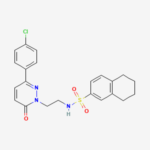 N-(2-(3-(4-chlorophenyl)-6-oxopyridazin-1(6H)-yl)ethyl)-5,6,7,8-tetrahydronaphthalene-2-sulfonamide