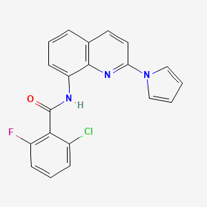 N-(2-(1H-pyrrol-1-yl)quinolin-8-yl)-2-chloro-6-fluorobenzamide