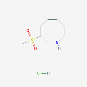 molecular formula C8H18ClNO2S B2609110 3-(Methylsulfonyl)azocane hydrochloride CAS No. 2241141-84-2