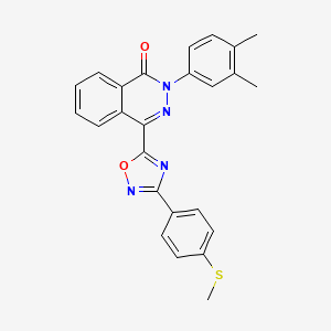 2-(3,4-dimethylphenyl)-4-(3-(4-(methylthio)phenyl)-1,2,4-oxadiazol-5-yl)phthalazin-1(2H)-one