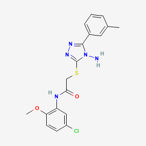 2-{[4-amino-5-(3-methylphenyl)-4H-1,2,4-triazol-3-yl]sulfanyl}-N-(5-chloro-2-methoxyphenyl)acetamide