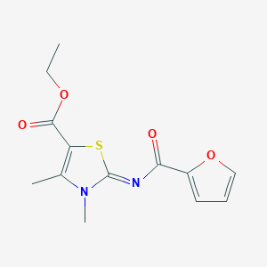 Ethyl 2-(furan-2-carbonylimino)-3,4-dimethyl-1,3-thiazole-5-carboxylate