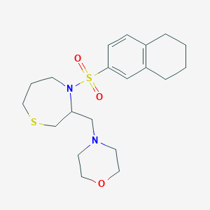 4-((4-((5,6,7,8-Tetrahydronaphthalen-2-yl)sulfonyl)-1,4-thiazepan-3-yl)methyl)morpholine
