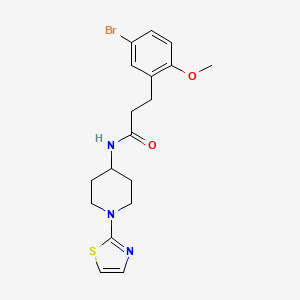 3-(5-bromo-2-methoxyphenyl)-N-(1-(thiazol-2-yl)piperidin-4-yl)propanamide