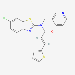 (E)-N-(6-chlorobenzo[d]thiazol-2-yl)-N-(pyridin-3-ylmethyl)-3-(thiophen-2-yl)acrylamide